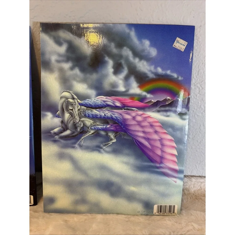 2-Vintage New Folder Portfolio Mead 1985 Unicorn Midnight Fantasy Sue Dawe